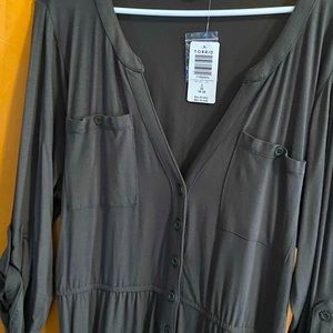 Torrid Olive shirt dress NWT SIZE 2